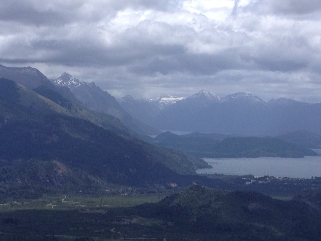 Town of Bariloche from our ridge trail