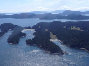 The Gulf Islands off of Vancouver