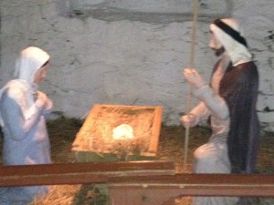 Mary, Joseph and the Baby Jesus in the 5th century Sanctuary in Tomhaggard, Ireland Mary and Joseph